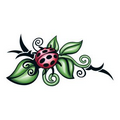 Ladybug on Leaf Temporary Tattoo